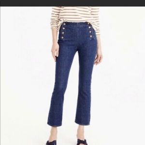 J. Crew Billie Demi Boot Crop Sailer Jeans